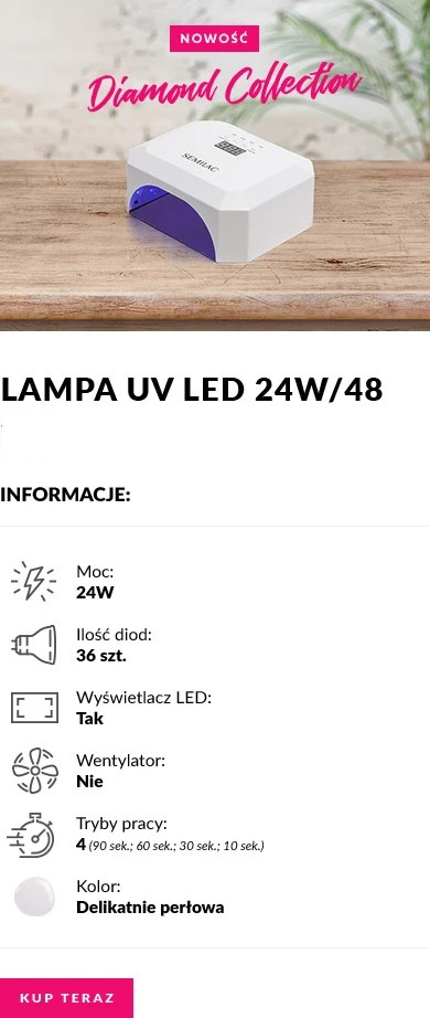 SEMILAC LAMPA UV LED DIAMOND COLLECTION 24W/48