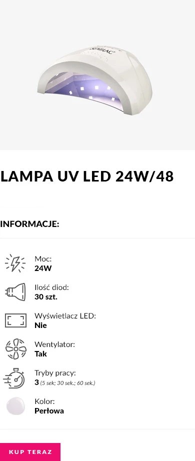 SEMILAC LAMPA UV LED 24W/48